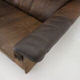 1980s De Sede Brown Leather Sofa, Switzerland