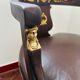Pair of Empire armchairs in bronze and mahogany.