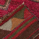 3x10 Pink & Red Tribal Vintage Runner Rug, 80x306Cm