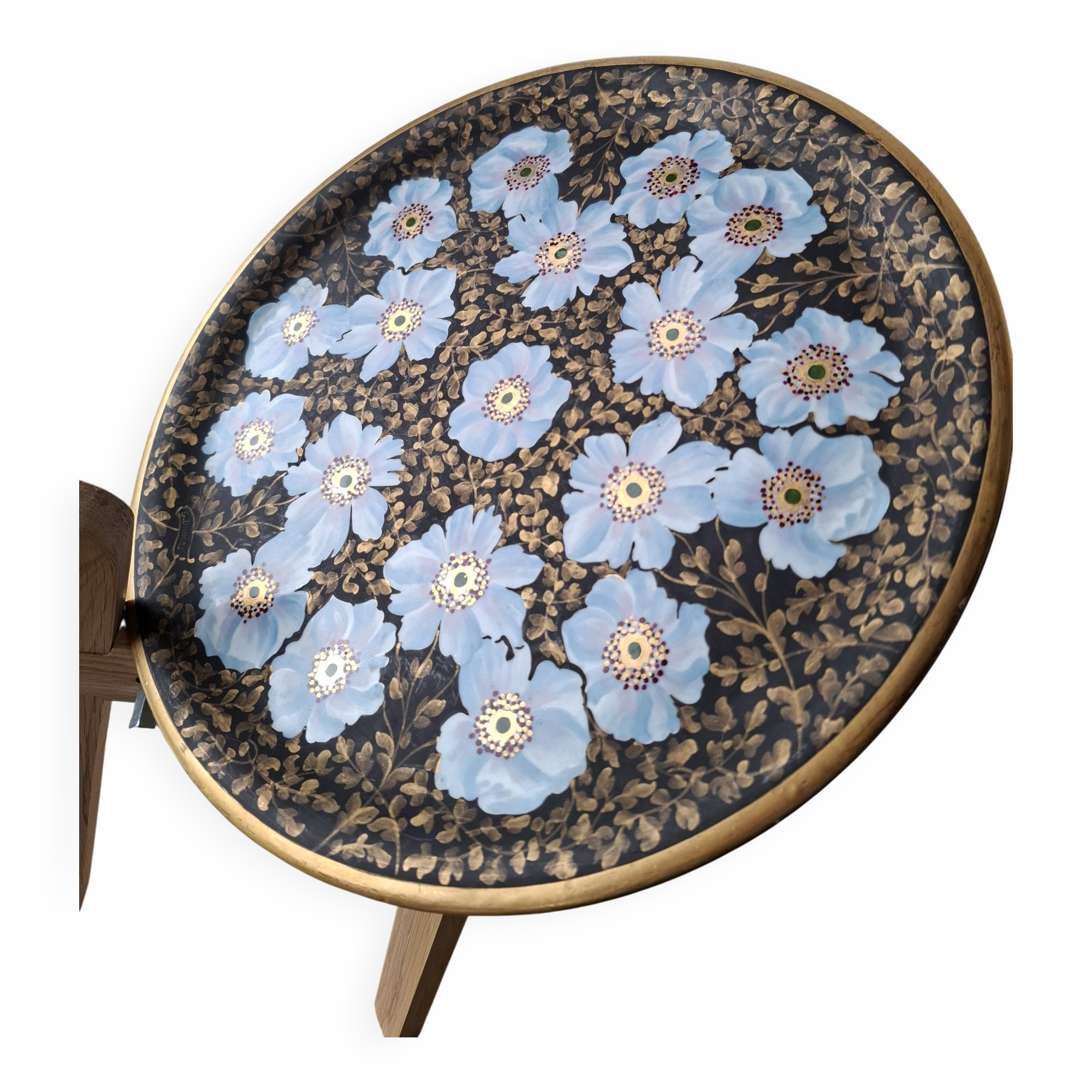 Limoges porcelain plate - signed G. Dumas - hand-painted
