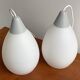 Mid century milk glass hanging lamps dutch design