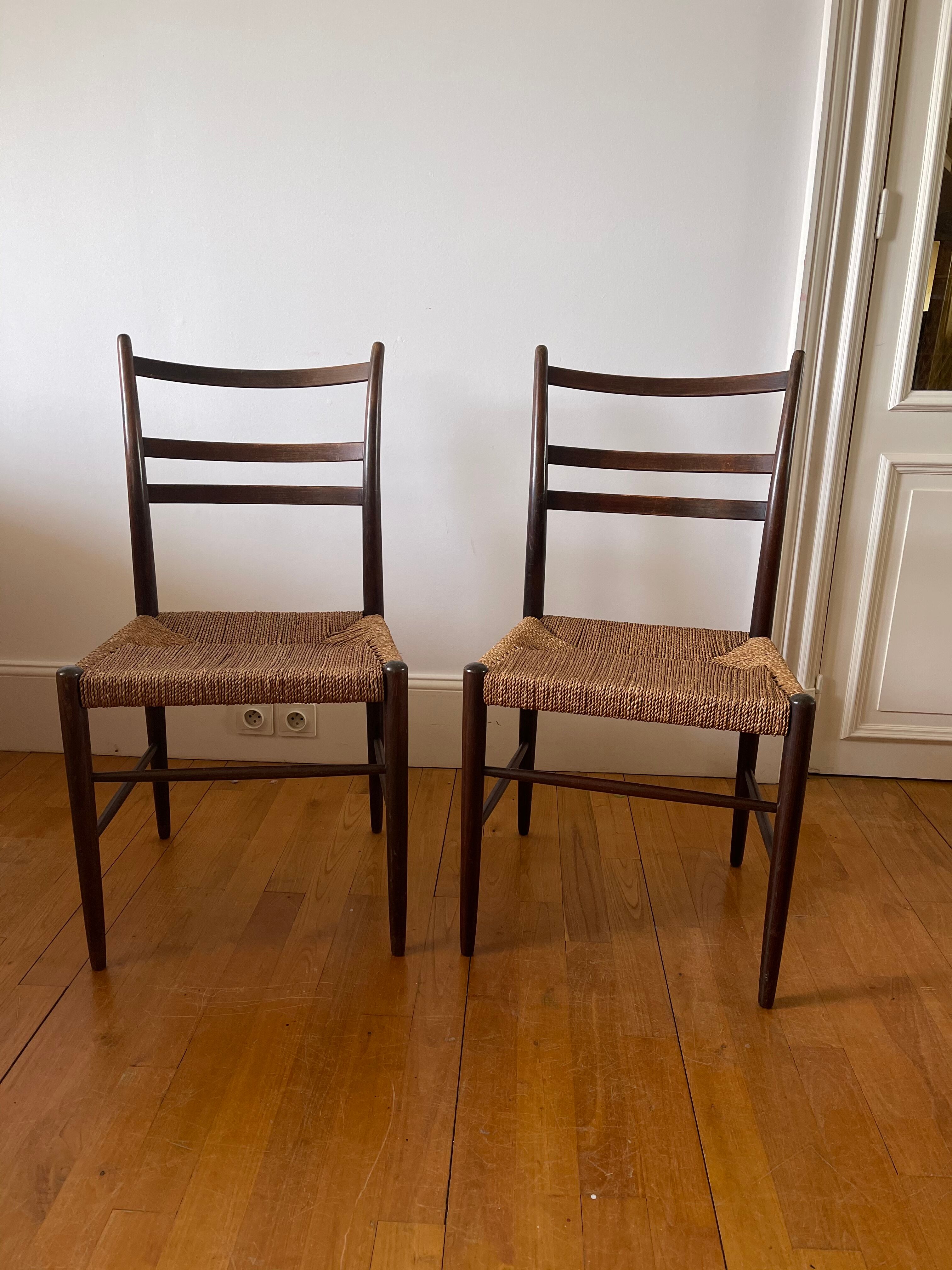 Pair of rope chairs "Gracell" by Yngve Ekstrom for Gemla, 1950s