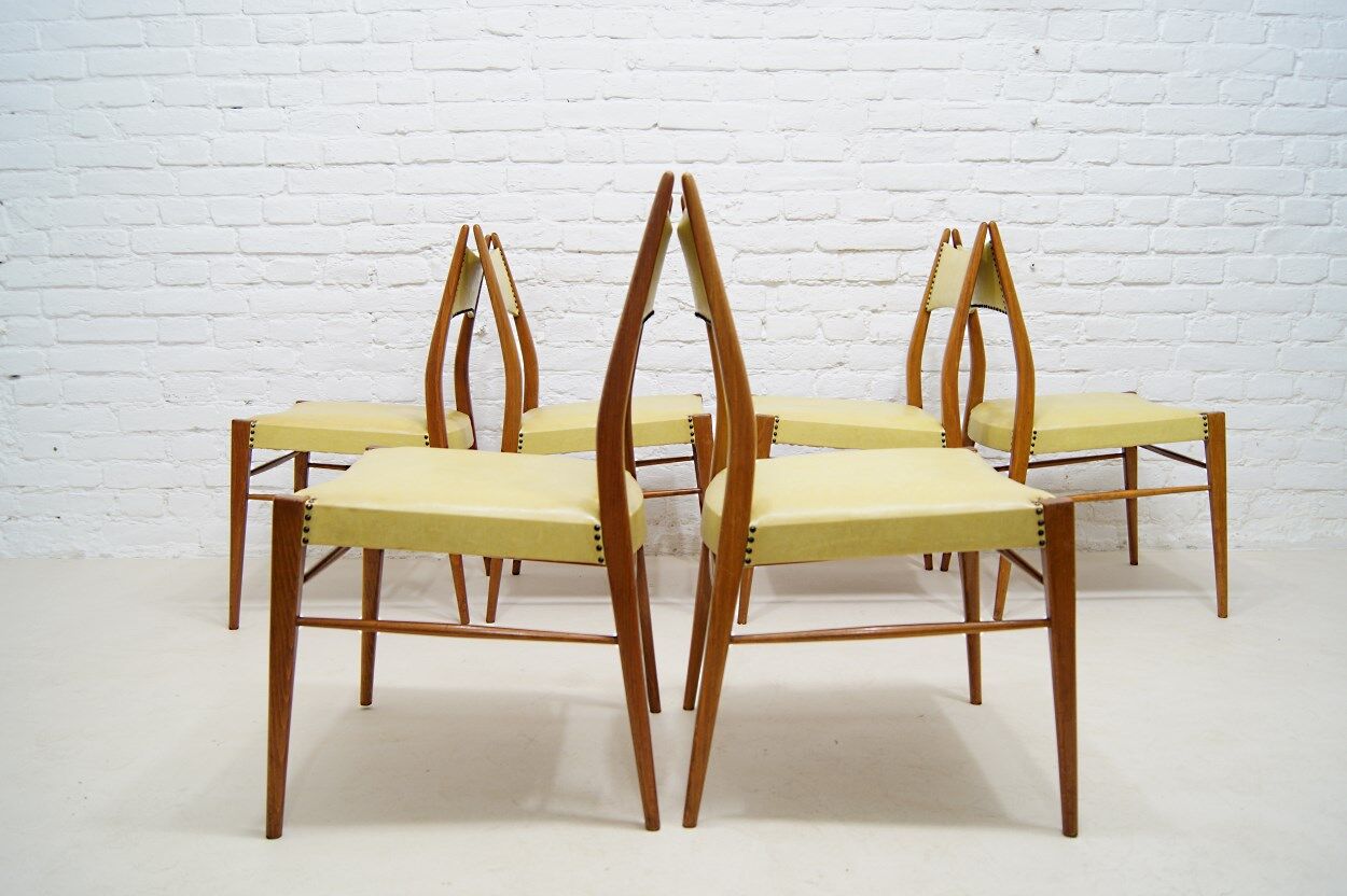 Mid-century Austrian dining chairs, 1950s, set of 6