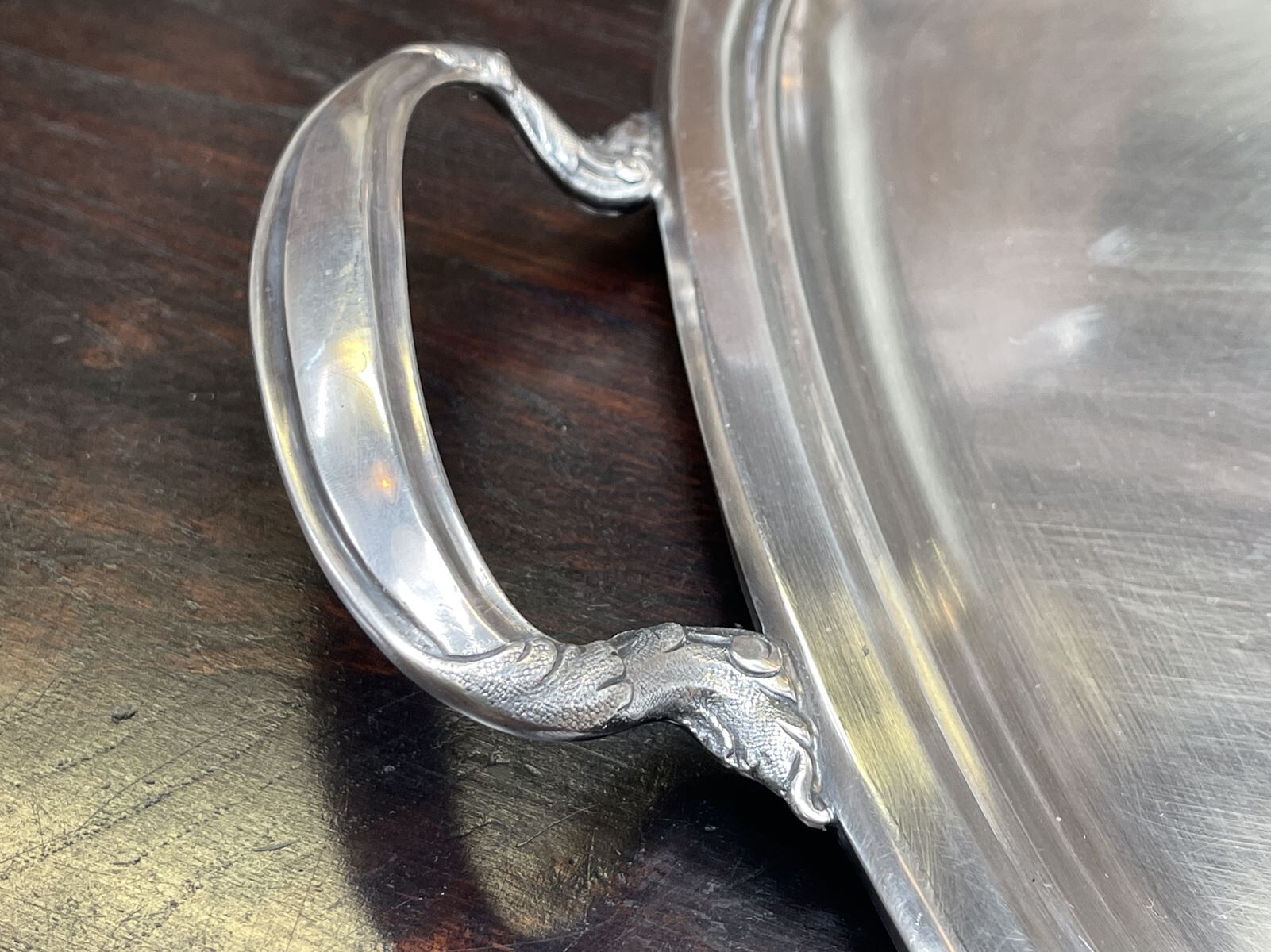 Silver metal top Ercuis - 59x34cm