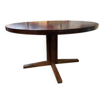 Round dining table in Rio Rosewood by John Mortensen for Heltborg mobbler + 2 extensions