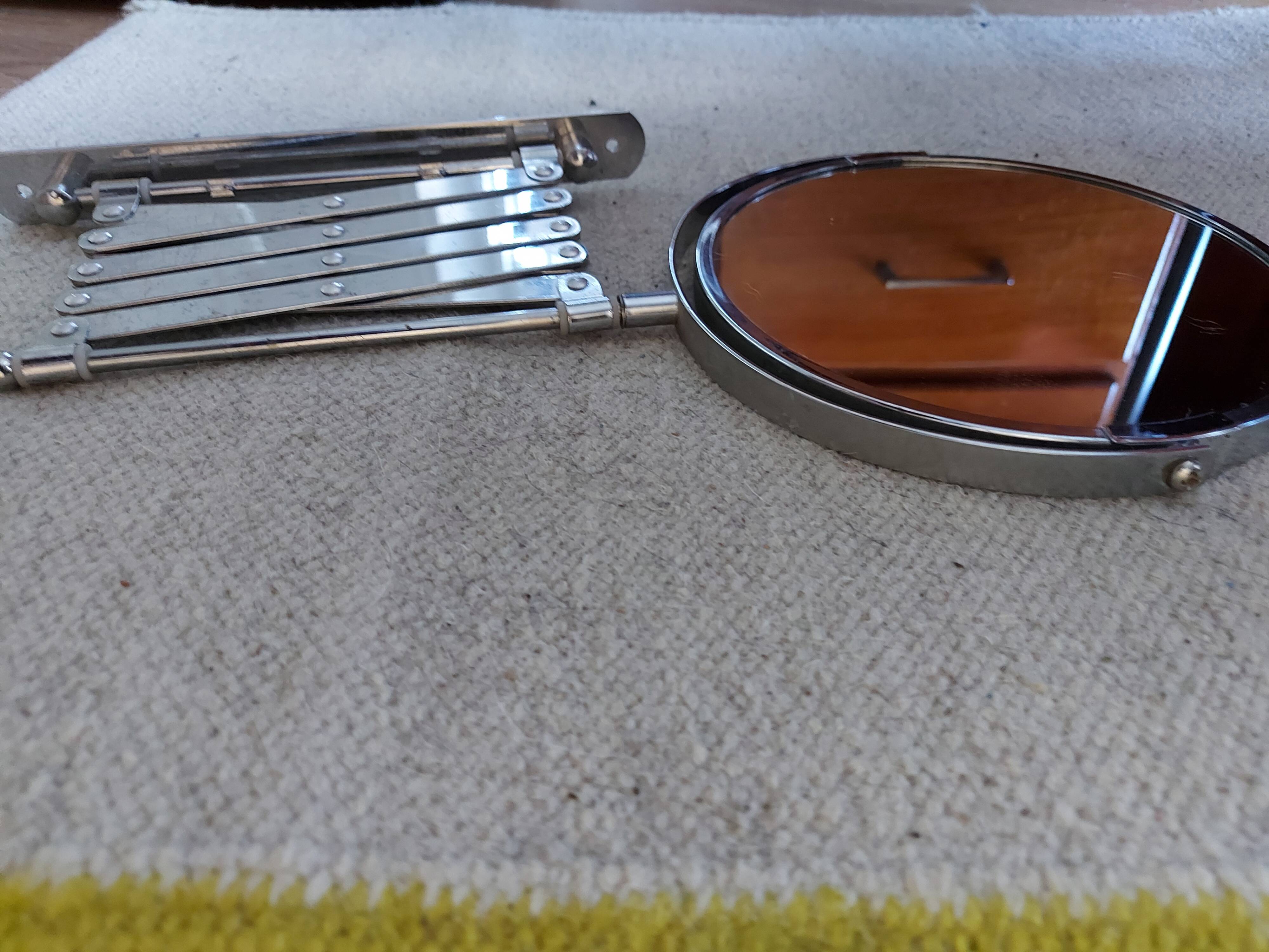 Vintage accordion mirror