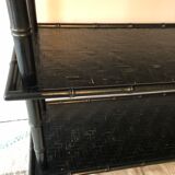 Vintage bamboo black shelf