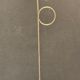 Swedish design candle holder in granite, metal and brass, 1980, height 39 cm