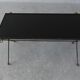 Table of metal and smoked glass style 1940