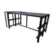 Black metal desk table