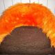 Armchair of child in 1970, metal and orange rug