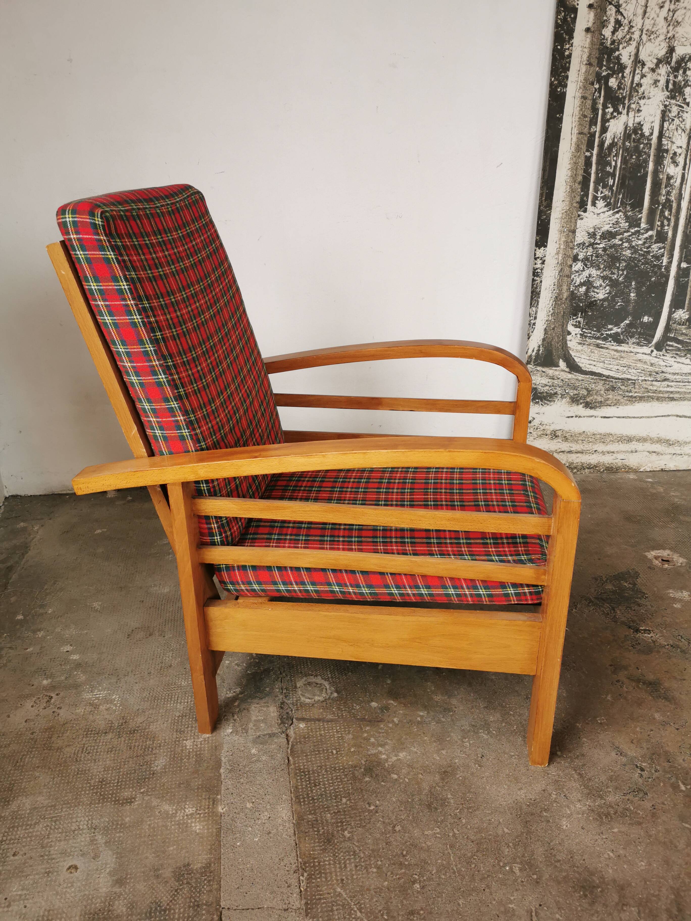 Vintage Scottish reclining armchair 1960s