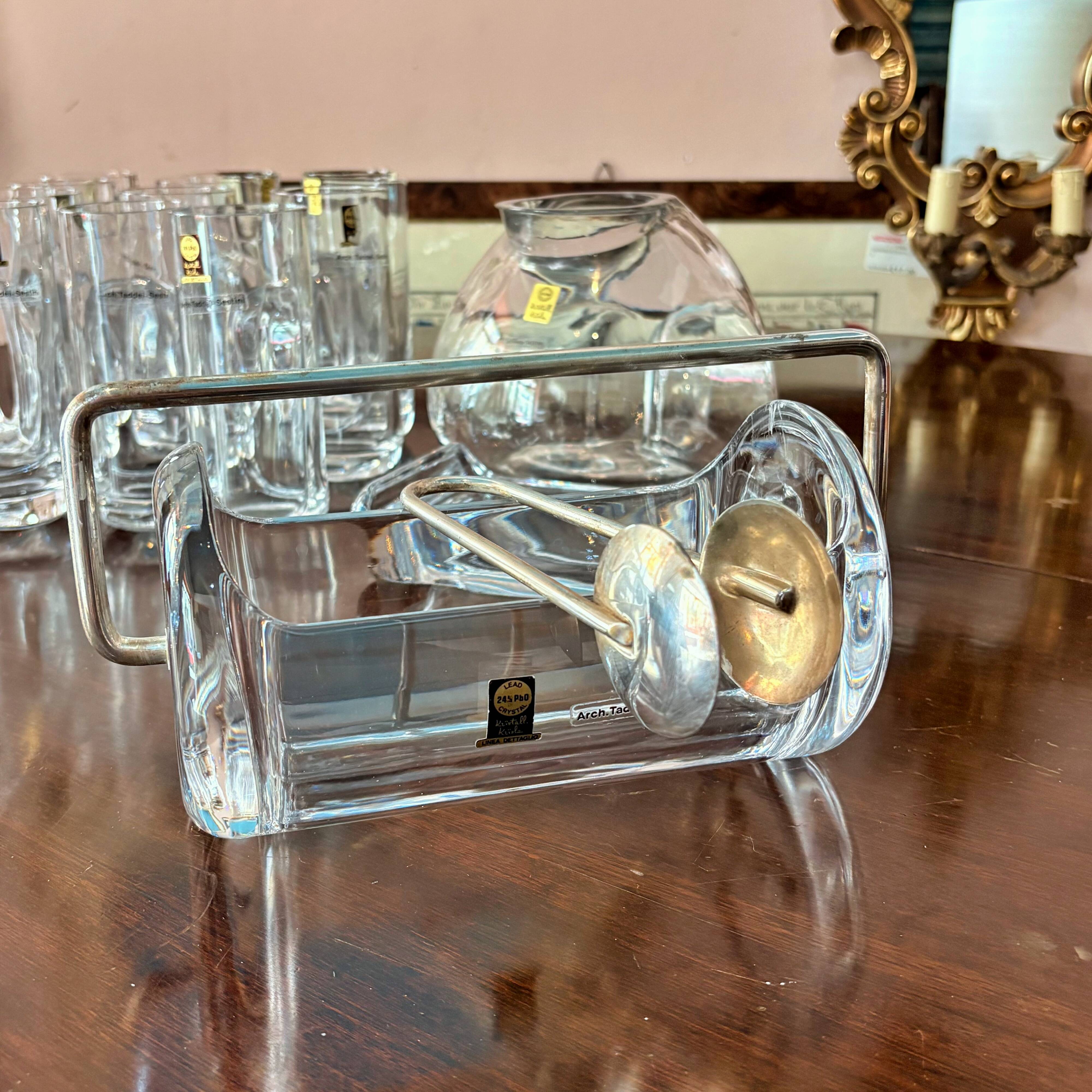 Cocktail set by Taddei Sestini for Kristal Krisla, 1960s