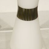 Lampe en verre opalin par Pukeberg & Böhlmarks, Suède, 1940s