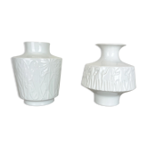 Ensemble de 2 vases en porcelaine OP Art par Edelstein Bavière, Allemagne, années 1970