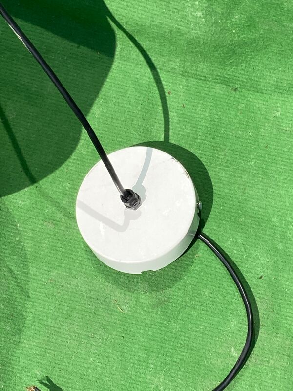 Suspension en teck et en émail danois années 1970