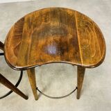 3 brutalist bar stools in Scandinavian style from the 60s