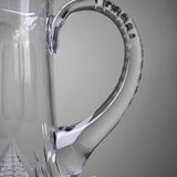 Large cut crystal water pitcher, European crystal makers 20th century
