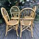 Set of 4 rattan chairs and cannage