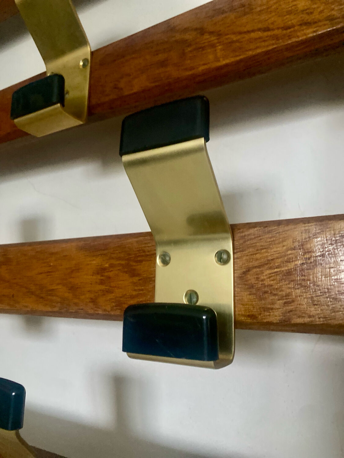 Vintage wall coat rack hooks circa