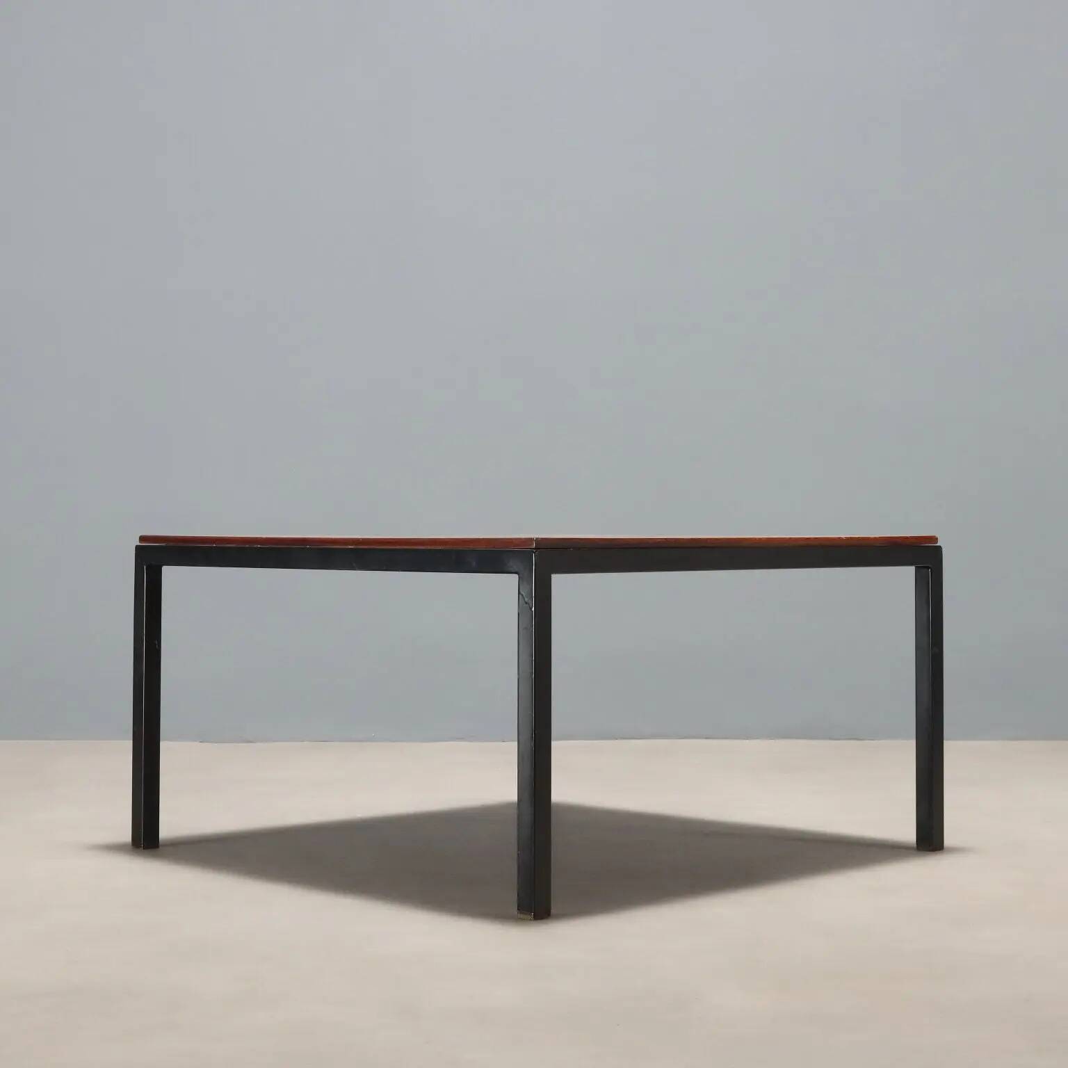 Vintage Arflex coffee table designed by Paolo Tilche in wood, Italy, 1960s.