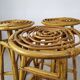 Vintage rattan bar and stools