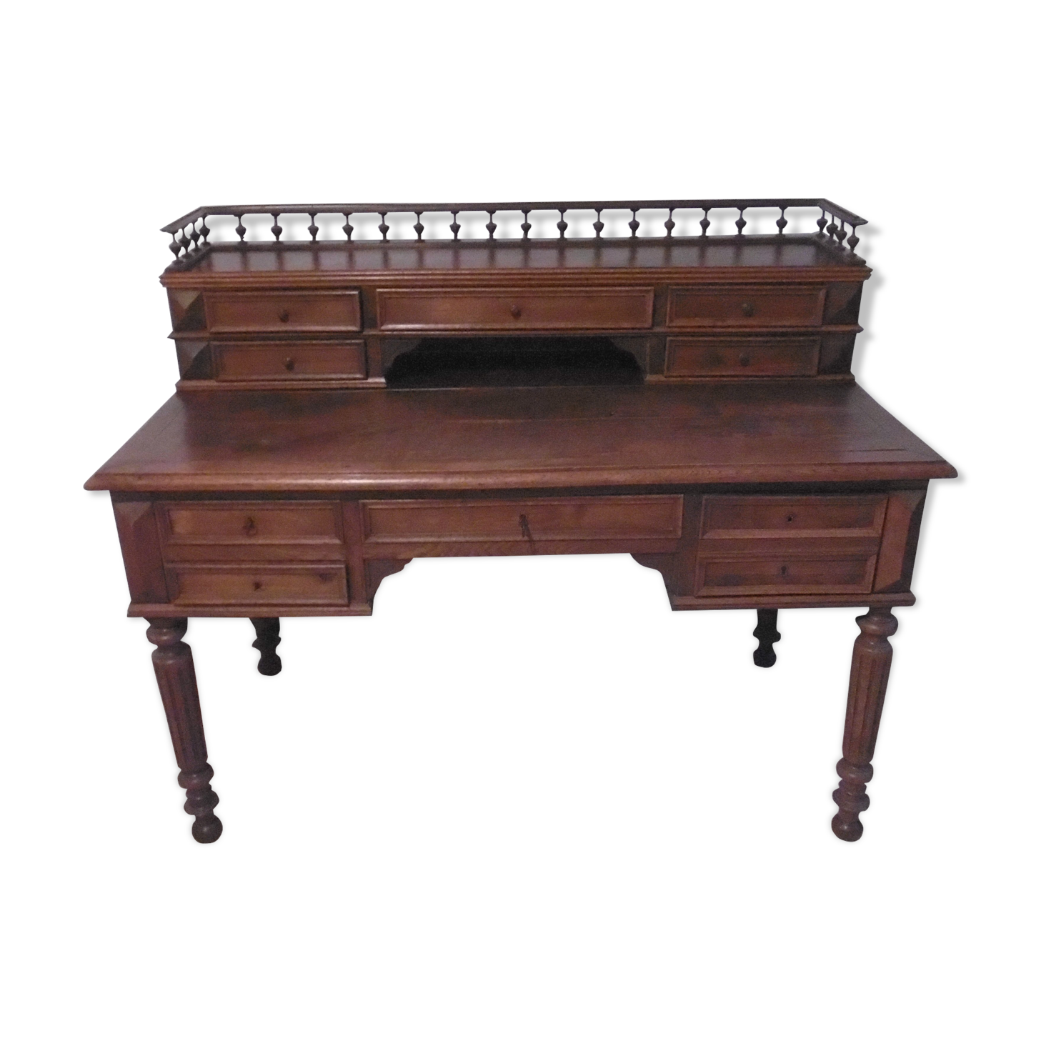 Old desk style Henri II with his gallery