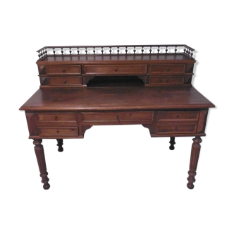 Old desk style Henri II with his gallery