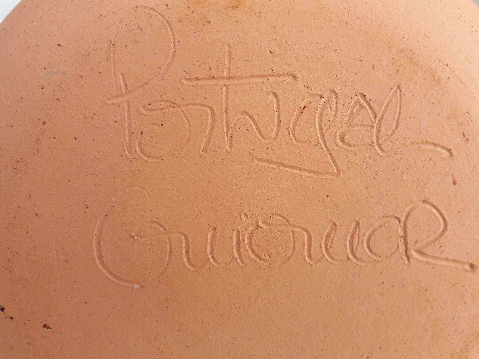 Colored terracotta vase