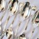 ST MEDARD set of 12 dessert spoons coffee model old net style Chinon 14.5 cm
