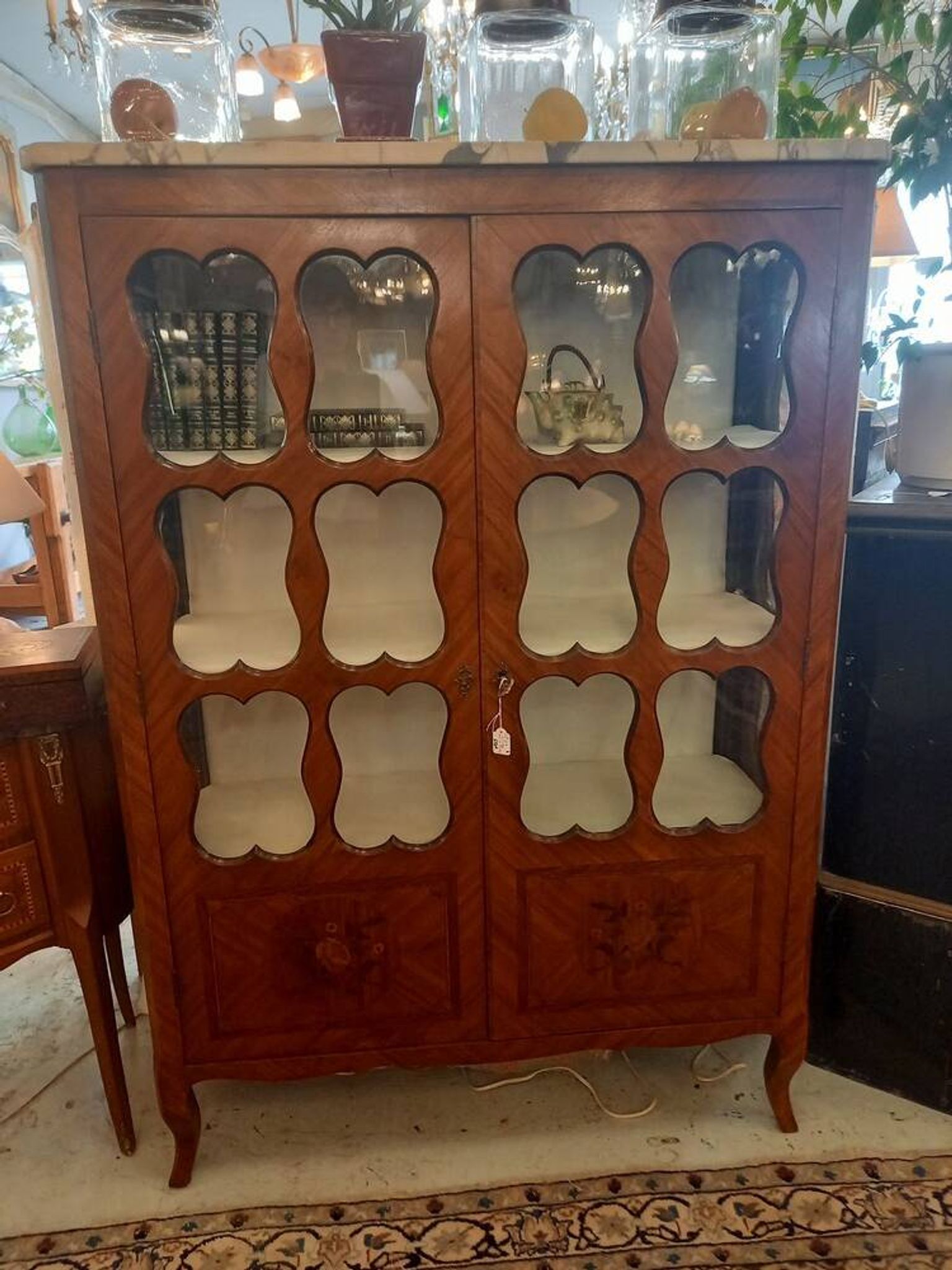 Louis XV Marquetry Display Case