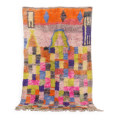 Colorful Boujaad Rug 147 x 247 cm - Berber Wool Rug - Handmade Rug Vintage
