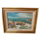 Painting signed Mannessier 1958 - seascape
