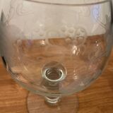 Large grape rinsed glass