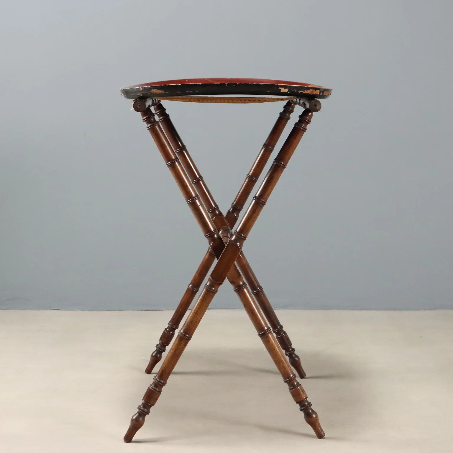 Petite table ancienne en bois laqué chinoiserie, Angleterre '800