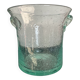 Seau à  champagne Biot vintage verre bullé soufflé