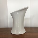 White vase with wave effect and golden edging