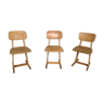 Série de 3 chaises casala enfant vintage