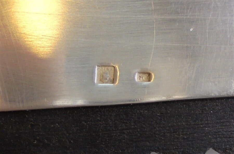 Art deco dish in silver