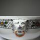Large salad bowl HB Choisy-le-Roi polychrome ironstone "Elisabeth" early 20th century