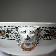 Saladier HB Choisy-le-Roi en terre de fer polychrome "Elisabeth", début XXème