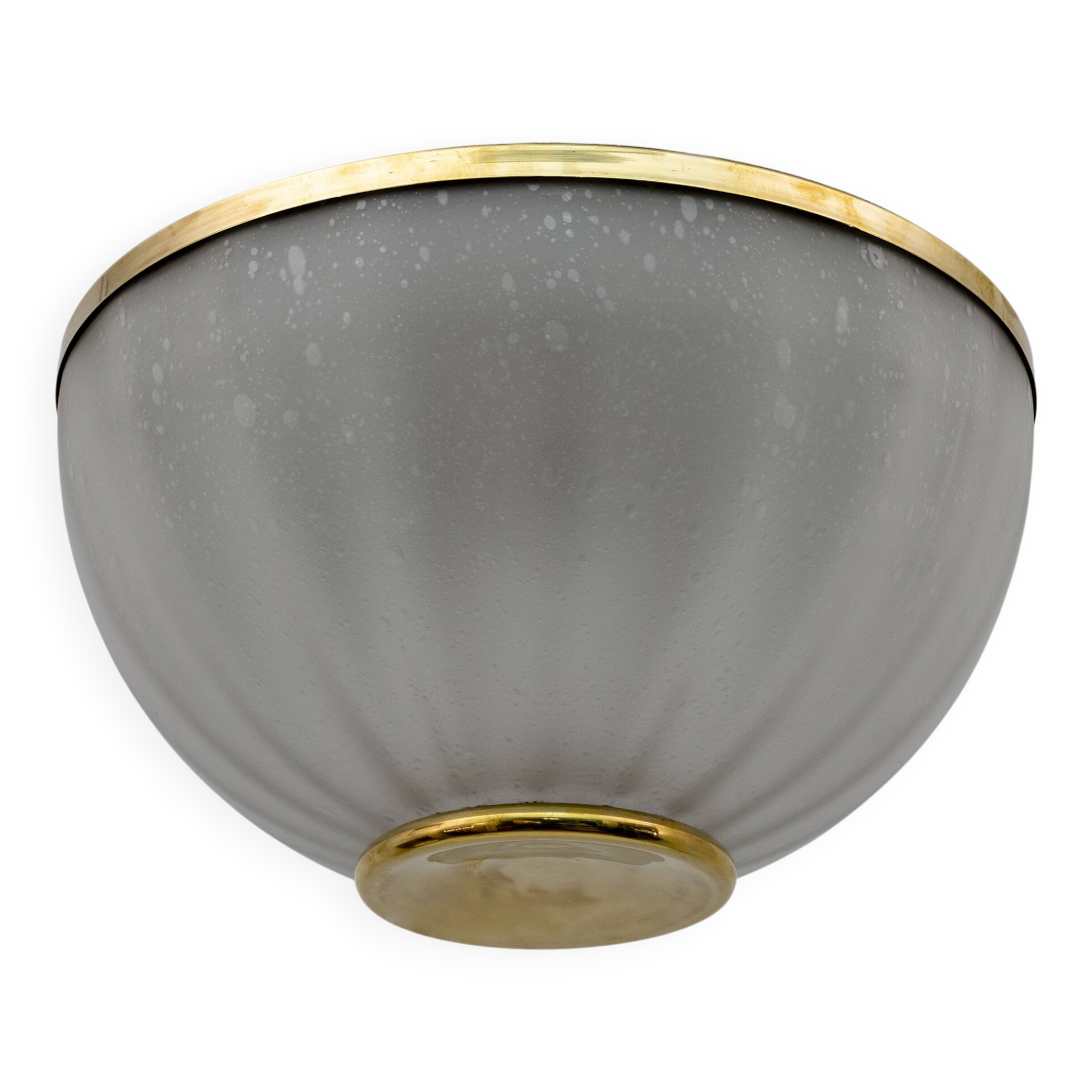 Mid-century Modern Murano Glass and Brass Ceiling Light, 1970s