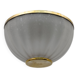 Mid-century Modern Murano Glass and Brass Ceiling Light, 1970s