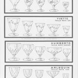 Set of 6 engraved wine glasses