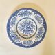 Set of six English deep plates, made of ironstone ceramic, floral patterns.