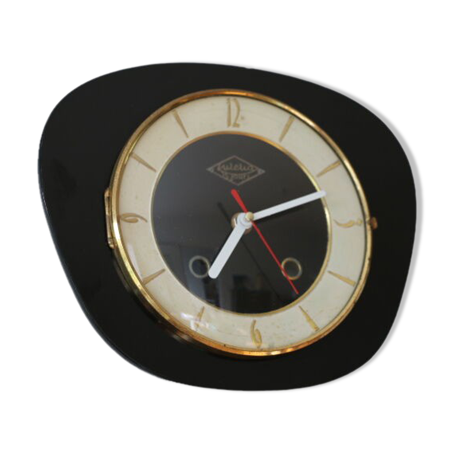 Rectangular clock Lutétia formica black
