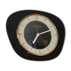 Rectangular clock Lutétia formica black