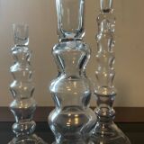 Trio de bougeoirs design en verre soufflé