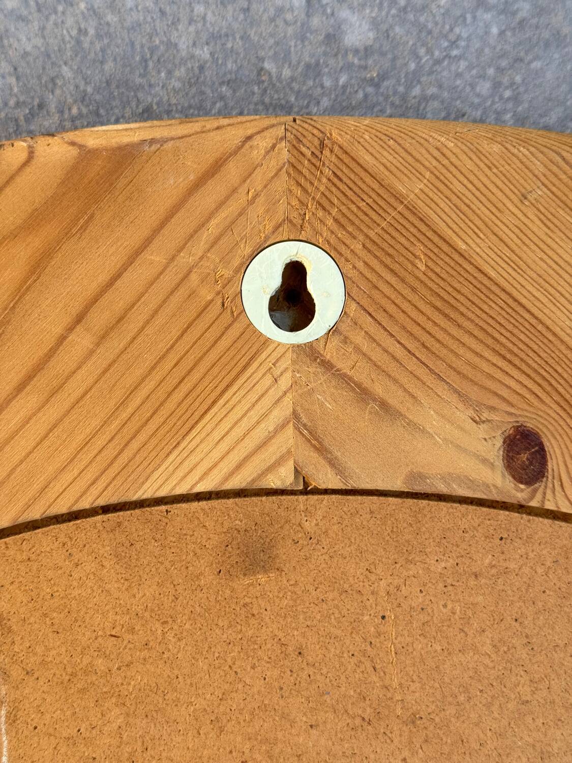 Miroir ovale Suédois en pin design Scandinave des années 80