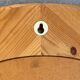 Miroir ovale Suédois en pin design Scandinave des années 80
